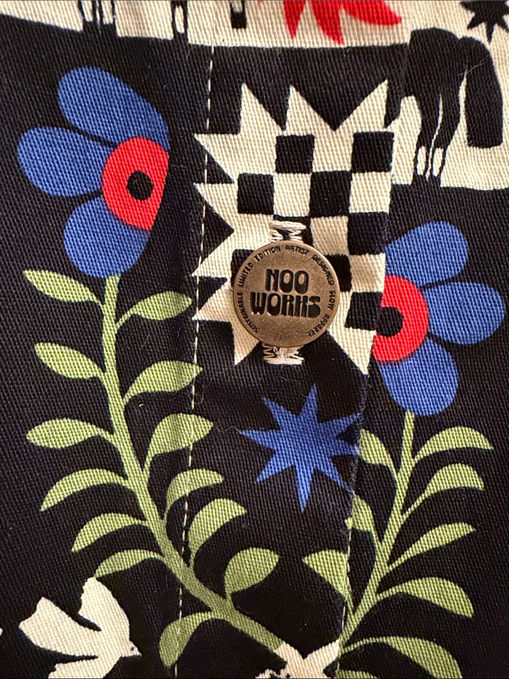 Nooworks Chloe The Guardians Folk Print Dress S - Picture 3 of 7